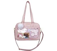 Ita Bag - Sac bandoulière pour femme, Pu Harajuku japonais transparent Jk de grande capacité, sac croisé transparent Ita sac Harajuku