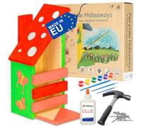 ITA DIY Mangeoire pour écureuils à assembler et à peindre NuttyNibble 10x18,5x31 cm - Kit de construction et de peinture pour enfants - Kit de bricolage pour garçons et filles