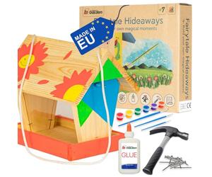 ITA DIY Mangeoire pour oiseaux à assembler et à peindre FlybyFeeder 14,5x20x19,5 cm - Kit de construction et de peinture pour enfants - Kit de bricolage pour garçons et filles