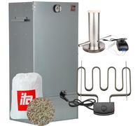 ITA Four électrique à fumer 7005 - Ensemble fumoir avec chauffage, générateur de fumée - Armoire à fumer avec thermomètre - Acier inoxydable - Qualité UE, directement du fabricant - 81 cm avec 3