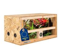 ITA Mini Terrarium 60x30x30 cm avec Ventilation latérale & hygromètre intégré - Terrarium en Bois OSB-3 - pour Reptiles, Serpents, Amphibiens - Produit UE, certifié FSC