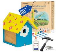 ITA TA DIY Nichoir à assembler et à peindre Flyway 12x15,5x19 cm - Kit de construction et de peinture pour enfants - Kit de bricolage pour garçons et filles