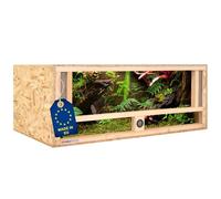ITA Terrarium Bois 100x50x40 cm avec Ventilation Frontale & hygromètre intégré - Terrarium en Bois OSB-3 - pour Reptiles, Serpents, Amphibiens - Produit UE, certifié FSC