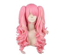 ita Wigs 65cm Wavy Pink Mix Blonde Long Synthetic Costume Wigs Halloween Women's Cosplay Wigs + Wig Cap