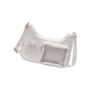 Itabag Joli sac à bandoulière transparent Style japonais Sac de rencontre en cuir PU Sac à bandoulière Sac d'école, Blanc, 30x20cm/11.81x7.87''