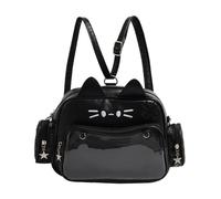 Itabag Sac à dos avec oreilles de chat japonais avec poche transparente et bretelles réglables, comme sur l'image
