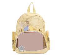 ItaBag Sac à dos en polyuréthane pour femme Grande capacité, jaune | Itabag Sac à dos de voyage avec sangle réglable