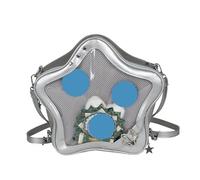 Itabag Sac à dos multifonction en forme d'étoile, sac à bandoulière pour l'exposition d'anime, sac à dos d'école, sac à bandoulière, sac à bandoulière, sac à bandoulière pour l'anime, Argent (Silver)