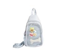 Itabag Sac de poitrine convertible transparent Itabag Sac à dos à bandoulière tendance Sac à main Sac à main Sac à dos pour femme Affichage Anime Sling Bandoulière, bleu, One Size