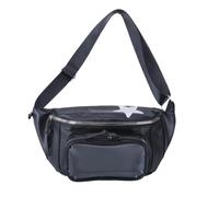 Itabag Sac de poitrine transparent pour femme Style japonais Sac à bandoulière Joli sac banane et sacs à main pour affichage d'épingles, Noir/blanc