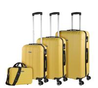 ITACA - Lot de Valise Rigide 4 Roulettes - Grande Taille, Soute Avion, Bagages pour Voyages avec Verrouillage à Combinaison, Jaune