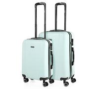 ITACA - Lot de Valises Rigides 4 Roulettes - Grande Taille, Soute Avion, Bagages pour Voyages. Ensemble Voyage. Verrouillage à Combinaison, Vert Menthe