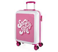 ITACA - Maleta Cabina Infantil Con Ruedas Giratorias. Maleta Infantil de Viaje Ligera Para Niños, Equipaje de Mano, Compatible Ryanair. Candado de Combinación Blanco Enjoy