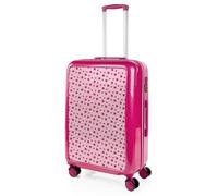 ITACA - Maleta Cabina Infantil Con Ruedas Giratorias. Maleta Infantil de Viaje Ligera Para Niños, Equipaje de Mano, Compatible Ryanair. Candado de Combinación Fucsia Stars