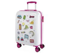 ITACA - Maletas De Viaje Cabina 55x40x20 Equipaje De Mano Avion Trolley Cabina Duradero Ligero Ruedas Silenciosas Con Neceser. Candado de Combinación Banco Patch