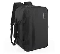 ITACA - Sac A Dos pratique et Sac De Voyage Cabine polyvalent avec grande capacité et rangement organisé pour courts séjours et voyages. 40X25X20 Compatibles Ryanair., Noir