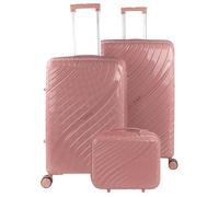 ITACA - Set De Bagages Léger Et Résistant avec Roues Pivotantes 360 Cadenas à Combinaison Inclus Set De Valises Rigides polypropylène Ensemble Valise. avec Trousse de Toilette, Rose
