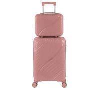 ITACA - Set De Bagages Léger Et Résistant avec Roues Pivotantes 360 Cadenas à Combinaison Inclus Set De Valises Rigides polypropylène Ensemble Valise. avec Trousse de Toilette, Rose