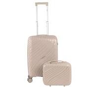 ITACA - Set De Bagages Léger Et Résistant avec Roues Pivotantes 360 Cadenas à Combinaison Inclus Set De Valises Rigides polypropylène Ensemble Valise. avec Trousse de Toilette, Taupe