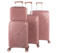 ITACA - Set De Bagages Léger Et Résistant avec Roues Pivotantes 360 Cadenas à Combinaison Inclus Set De Valises Rigides polypropylène Ensemble Valise. avec Trousse de Toilette, Rose