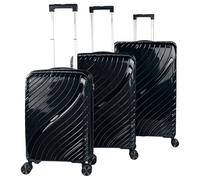 ITACA - Set de Bagages léger et résistant avec Roues pivotantes 360 Cadenas à Combinaison Inclus Set de valises rigides polypropylène Ensemble Valise., Noir