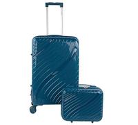 ITACA - Set De Bagages Léger Et Résistant avec Roues Pivotantes 360 Cadenas à Combinaison Inclus Set De Valises Rigides polypropylène Ensemble Valise. avec Trousse de Toilette, Bleu pétrole