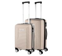 ITACA - Set De Bagages Léger Et Résistant avec Roues Pivotantes 360 Cadenas à Combinaison Inclus Set De Valises Rigides polypropylène Ensemble Valise. Extensible, Taupe