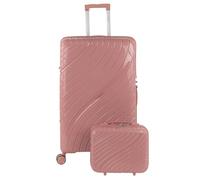 ITACA - Set De Bagages Léger Et Résistant avec Roues Pivotantes 360 Cadenas à Combinaison Inclus Set De Valises Rigides polypropylène Ensemble Valise. avec Trousse de Toilette, Rose
