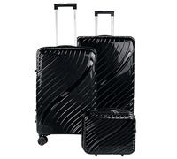 ITACA - Set De Bagages Léger Et Résistant avec Roues Pivotantes 360 Cadenas à Combinaison Inclus Set De Valises Rigides polypropylène Ensemble Valise. avec Trousse de Toilette, Noir