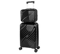 ITACA - Set De Bagages Léger Et Résistant avec Roues Pivotantes 360 Cadenas à Combinaison Inclus Set De Valises Rigides polypropylène Ensemble Valise. avec Trousse de Toilette, Noir