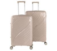 ITACA - Set De Bagages Léger Et Résistant avec Roues Pivotantes 360 Cadenas à Combinaison Inclus Set De Valises Rigides polypropylène Ensemble Valise., Taupe