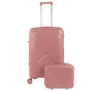 ITACA - Set De Bagages Léger Et Résistant avec Roues Pivotantes 360 Cadenas à Combinaison Inclus Set De Valises Rigides polypropylène Ensemble Valise. avec Trousse de Toilette, Rose
