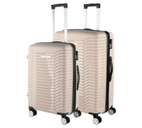 ITACA - Set De Bagages Léger Et Résistant avec Roues Pivotantes 360 Cadenas à Combinaison Inclus Set De Valises Rigides polypropylène Ensemble Valise. Extensible, Taupe