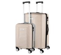 ITACA - Set De Bagages Léger Et Résistant avec Roues Pivotantes 360 Cadenas à Combinaison Inclus Set De Valises Rigides polypropylène Ensemble Valise. Extensible, Taupe