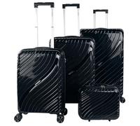 ITACA - Set de Bagages léger et résistant avec Roues pivotantes 360 Cadenas à Combinaison Inclus, valises rigides, polypropylène, Ensemble Valise. avec Trousse de Toilette, Noir