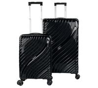 ITACA - Set de Bagages léger et résistant avec Roues pivotantes 360 Cadenas à Combinaison Inclus, valises rigides polypropylène. Ensemble Valise., Noir