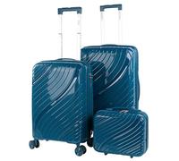 ITACA - Set de Bagages léger et résistant avec Roues pivotantes 360 Cadenas à Combinaison Inclus Valises rigides polypropylène, Ensemble Valise. avec Trousse de Toilette, Bleu pétrole