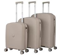 ITACA - Set De Bagages Léger Et Résistant avec Roues Pivotantes 360 Inclus Set De Valises Rigides Polipropileno Ensemble Valise., Beige