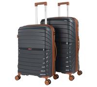 ITACA - Set De Bagages Léger Et Résistant avec Roues Pivotantes 360 Inclus Set De Valises Rigides Polipropileno Ensemble Valise., Bleu Marine