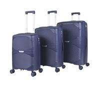 ITACA - Set De Bagages Léger Et Résistant avec Roues Pivotantes 360 Inclus Set De Valises Rigides Polipropileno Ensemble Valise., Bleu Marine