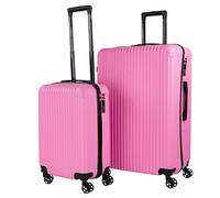 ITACA - Set De Valise Rigide avec roulettes Pivotantes - Set Valise Léger, Grande Capacité, Organisation Astucieuse pour Les Voyages Longs, Fuchsia