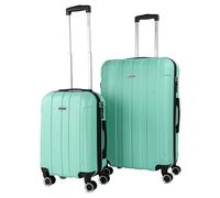 ITACA - Set De Valise Rigide avec roulettes Pivotantes - Set Valise Léger, Grande Capacité, Organisation Astucieuse pour Les Voyages Longs, Menthe