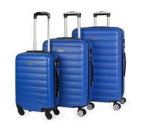 ITACA - Set De Valise Rigide avec roulettes Pivotantes - Set Valise Léger, Grande Capacité, Organisation Astucieuse pour Les Voyages Longs, Bleu