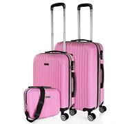 ITACA - Set De Valise Rigide avec roulettes Pivotantes - Set Valise Léger, Grande Capacité, Organisation Astucieuse pour Les Voyages Longs, Rose