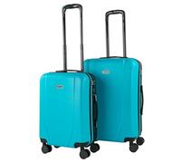 ITACA - Set de Valise Rigide avec roulettes pivotantes - Set Valise léger, Grande capacité, Organisation astucieuse pour Les Voyages Longs, Turquoise/Anthracite