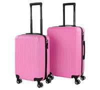 ITACA - Set De Valise Rigide avec roulettes Pivotantes - Set Valise Léger, Grande Capacité, Organisation Astucieuse pour Les Voyages Longs, Fuchsia