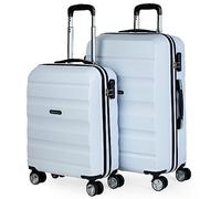 ITACA - Valises. Lot de Valise Rigides 4 roulettes - Valise Grande Taille, Valise soute Avion, Bagages pour Voyages.Ensemble Valise Voyage. Verrouillage à Combinaison, Blanc