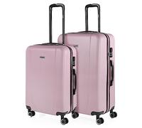 ITACA - Set de Valise Rigide avec roulettes pivotantes - Set Valise léger, Grande capacité, Organisation astucieuse pour Les Voyages Longs, Rose