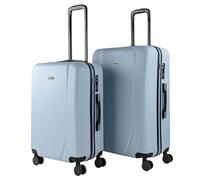 ITACA - Set de Valise Rigide avec roulettes pivotantes - Set Valise léger, Grande capacité, Organisation astucieuse pour Les Voyages Longs, Bleu Clair