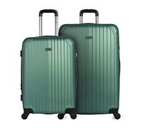 ITACA - Set De Valise Rigide avec roulettes Pivotantes - Set Valise Léger, Grande Capacité, Organisation Astucieuse pour Les Voyages Longs, Bleu verdâtre